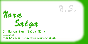 nora salga business card